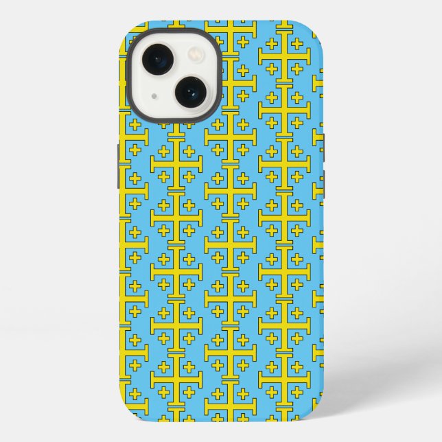 Jerusalem-Kreuz iPhone Hülle (Rückseite)