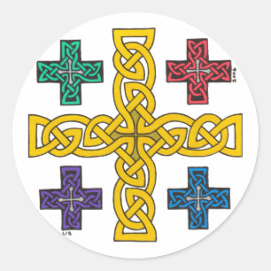 Jerusalem Kreuzsticker Runder Aufkleber