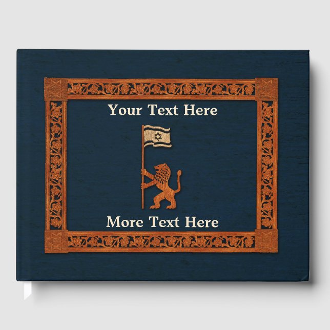 Jerusalem Löwe mit Flagge Gästebuch (Vorderseite)