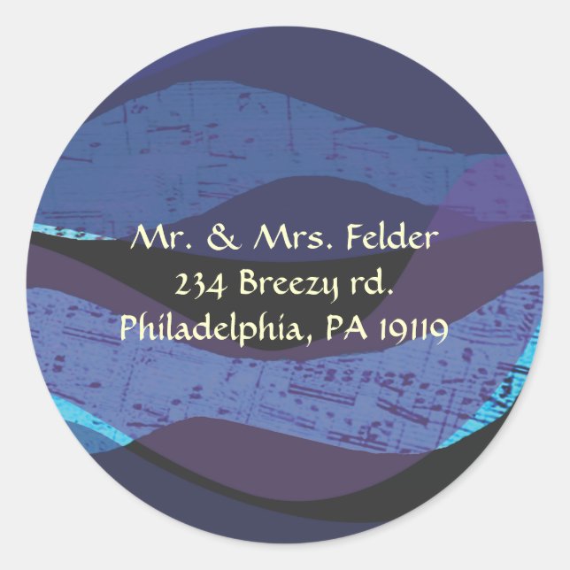 Jerusalem Musical Sky Reply Aufkleber Siegel (Vorderseite)