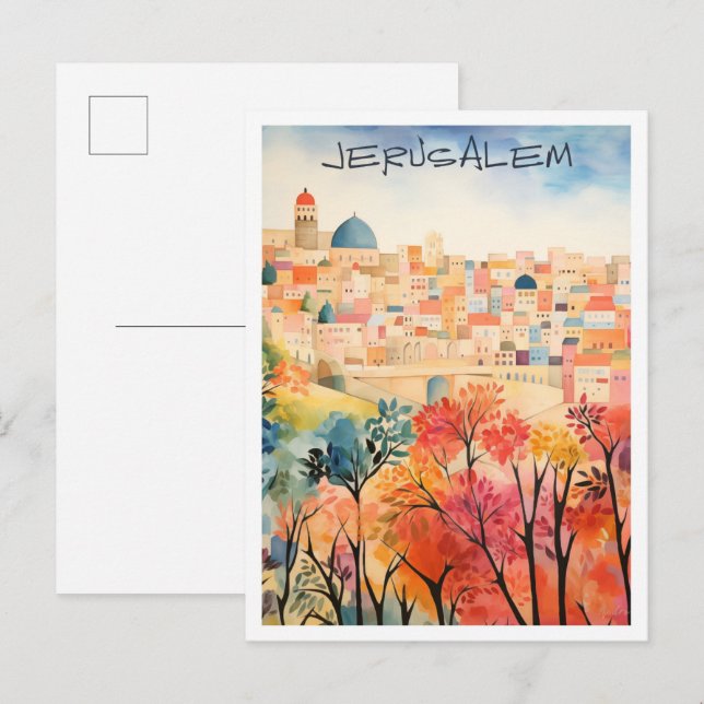 Jerusalem Reise  Postkarte (Vorne/Hinten)