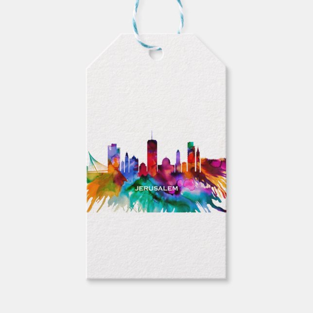 Jerusalem Skyline Geschenkanhänger (Vorderseite)