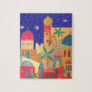 Jerusalem-Stadt-bunte Kunst Puzzle