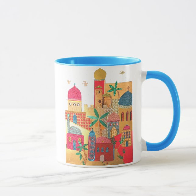 Jerusalem-Stadt-bunte Kunst Tasse (Rechts)