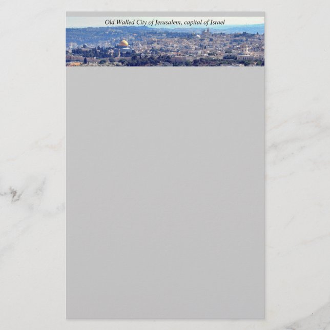 Jerusalem stationär briefpapier (Vorderseite)