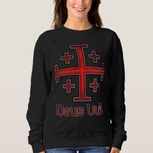 Jerusalem Tempelritter Kreuzfahrer Kreuz Christlic Sweatshirt