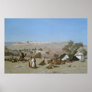 Jerusalem vom Berg der Oliven   1880 Poster