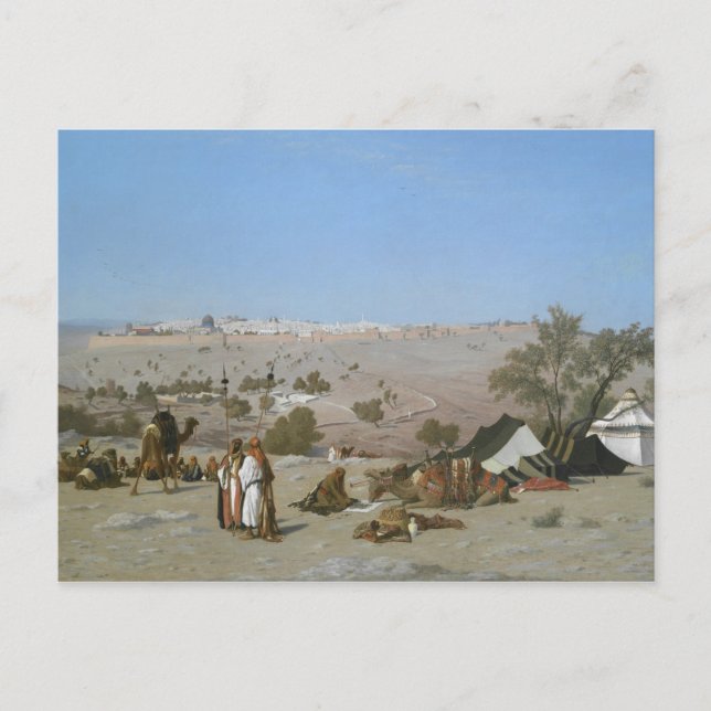 Jerusalem vom Berg der Oliven | 1880 Postkarte (Vorderseite)