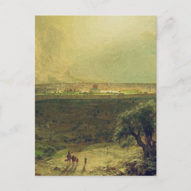 Jerusalem vom Berg der Oliven Postkarte (Vorderseite)