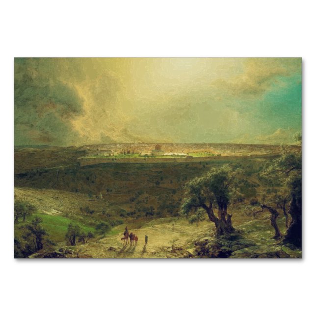 Jerusalem vom Berg der Oliven Tischnummer (Vorderseite)