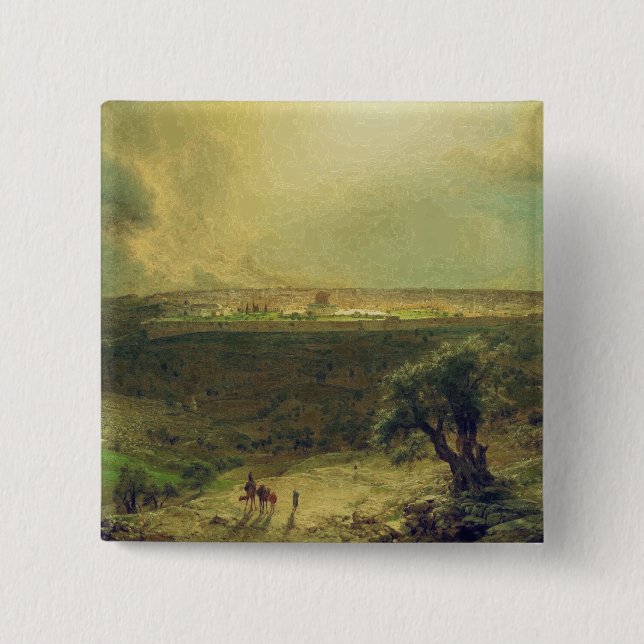 Jerusalem vom Ölberg Button (Vorderseite)