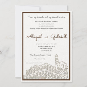 Jerusalem Walls - Einladung zur Hochzeit