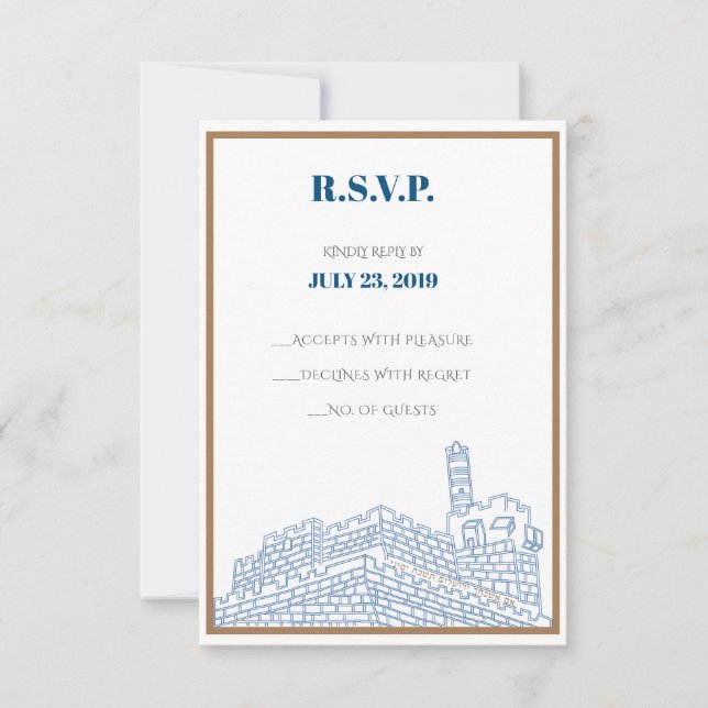 Jerusalem Walls RSVP CARDS Einladung (Vorderseite)
