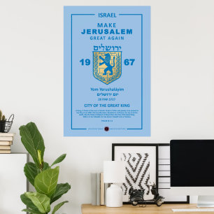 Jerusalem wieder groß machen poster