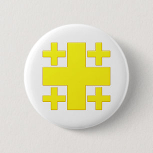 Jerusalemkreuz cross Jerusalem Button