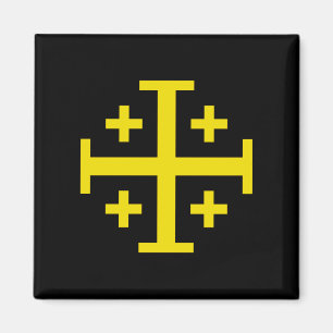 Jerusalemkreuz Fünfzackiges Kreuz Christi Magnet