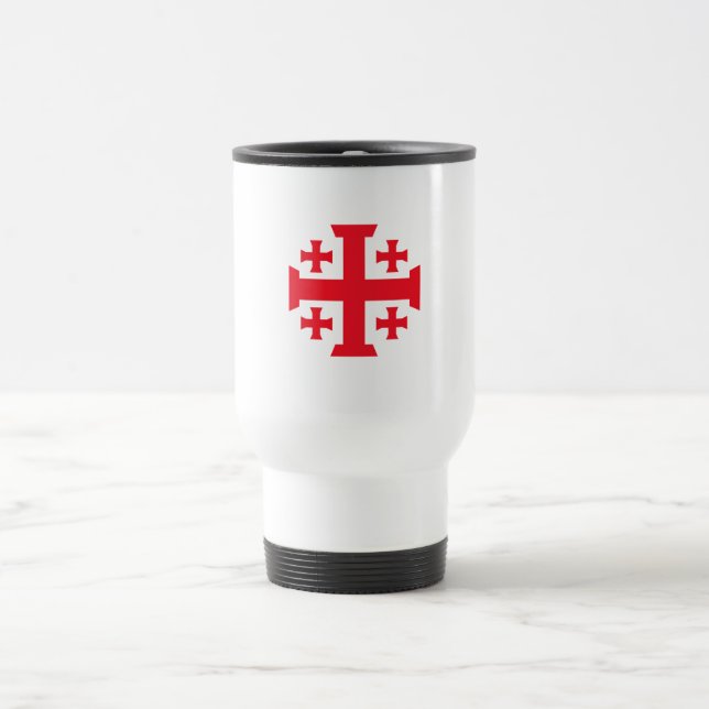 Jeruslam Templer Kreuzritter Reise-Mug Reisebecher (Mittel)