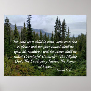 Jesaa 9:6 Denn für uns ist ein Kind geboren, für u Poster