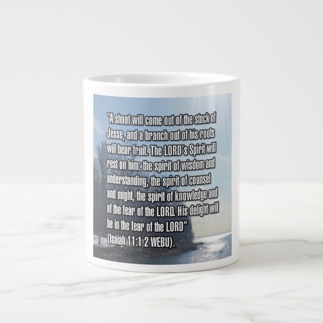 Jesaja 11:1-2 WEBU Mug Jumbo-Tasse (Vorderseite)