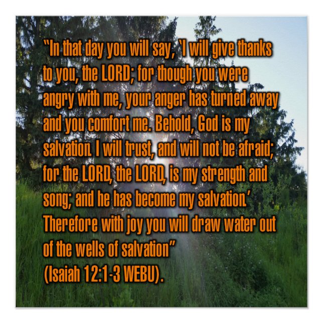 Jesaja 12:1-3 WEBU Poster (Vorderseite)