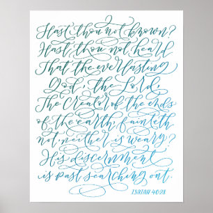 Jesaja 40:28 poster