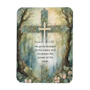 Jesaja 40:29 Bibelvers Kreuz Christliche Ermutigun Magnet