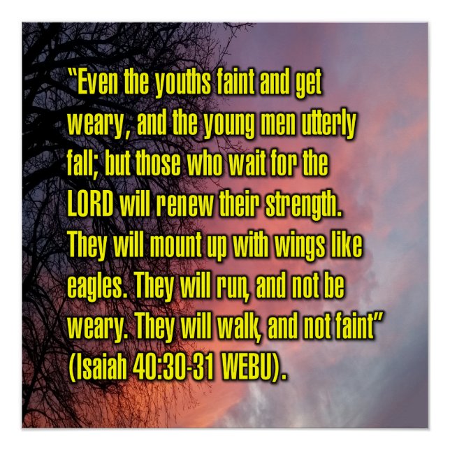 Jesaja 40:30-31 WEBU Poster (Vorderseite)