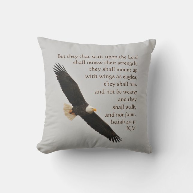 Jesaja 40:31 Aber sie, die auf den Herrn warten Kissen (Vorderseite)