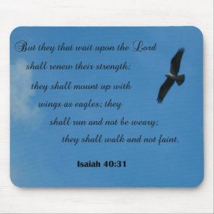 Jesaja 40:31 Aber sie, die auf den Herrn warten.. Mousepad
