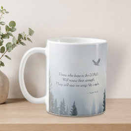 Jesaja 40,31 Adlerflügel-Schrift-Kaffeetasse Kaffeetasse