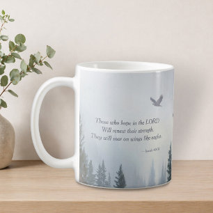 Jesaja 40,31 Adlerflügel-Schrift-Kaffeetasse Kaffeetasse