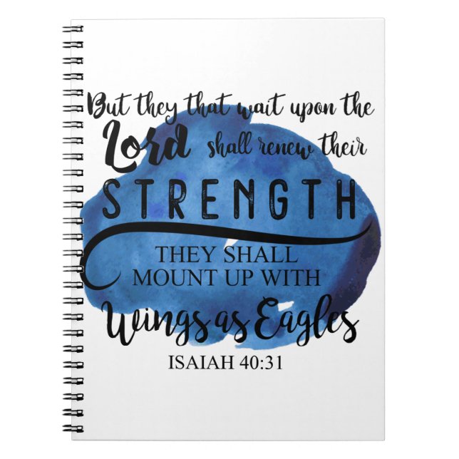 Jesaja-40:31 KJV aber sie diese Wartezeit nach dem Notizblock (Vorderseite)