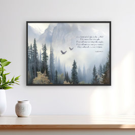 Jesaja 40 31 Segelfliegen wie Adler Schriftplakat Poster