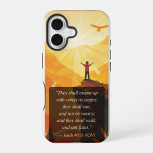 Jesaja 40,31 Wie Adler fliegen - Bibelvers Glaube iPhone 16 Hülle