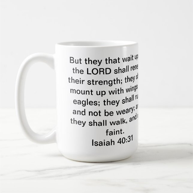 Jesaja-40:31kaffee-Tasse Tasse (Links)