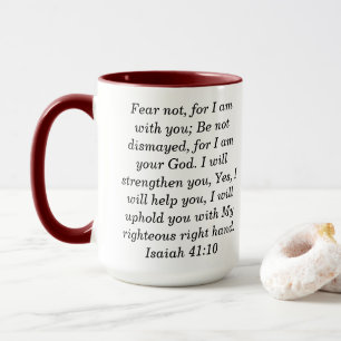 Jesaja 41:10 Benutzerdefinierter Schrifttext Zweif Tasse