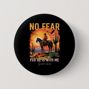 Jesaja 41_10 Cowboy-Bibelvers christlicher Western Button