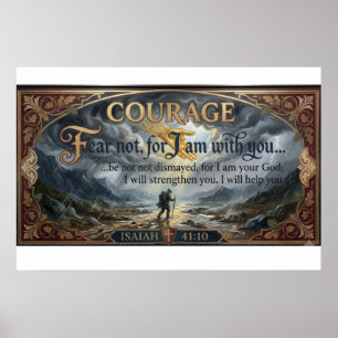 Jesaja 41,10 Mut Leinwand Poster Fürchte dich ni