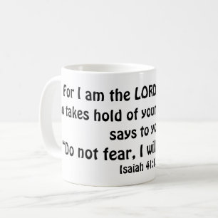 Jesaja 41:13 Mächtiger Bibelvers Druck Kaffee Kaffeetasse