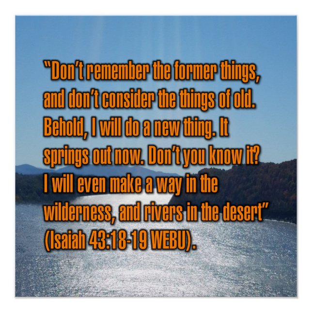 Jesaja 43:18-19 WEBU Poster (Vorderseite)