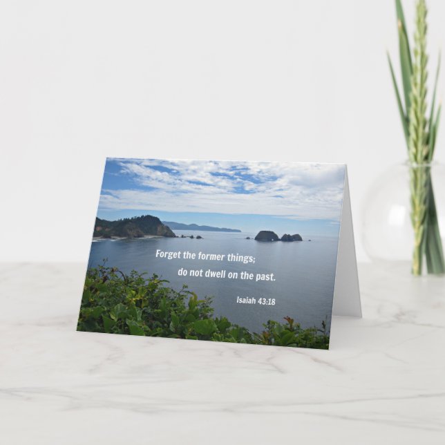 Jesaja 43:18 Vergiss das Erste; nicht... Karte (Vorderseite)