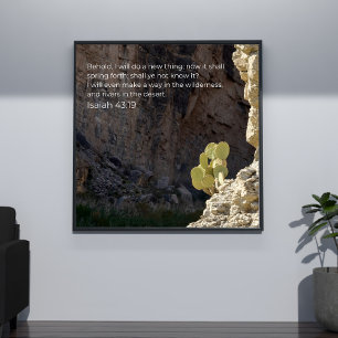 Jesaja 43:19 KJV-Wandkunst – Schriftplakat Poster