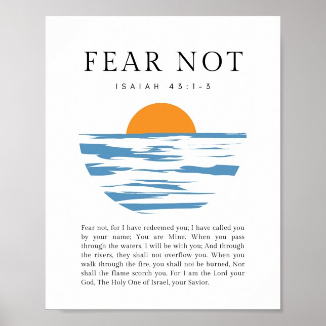 Jesaja 43:1-3 Fürchte dich nicht Poster (Vorne)