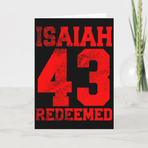 Jesaja 43 Erlöste christliche Inspiration Karte