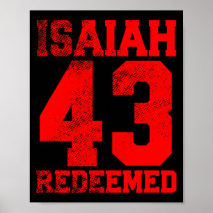 Jesaja 43 Erlöste christliche Inspiration Poster