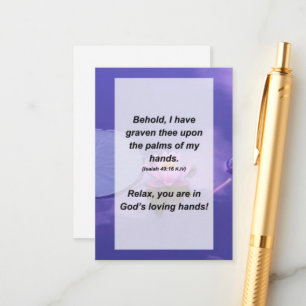 Jesaja 49:16 Siehe, ich habe dich auf dem Begleitkarte