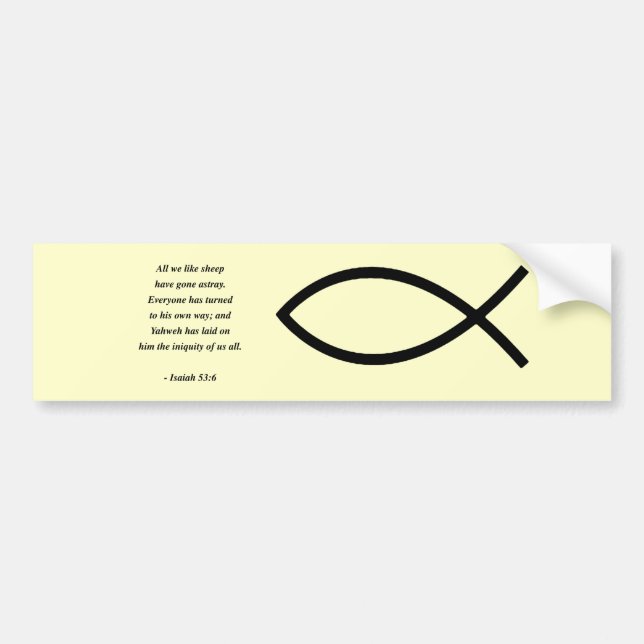 JESAJA-53:6 AUTOAUFKLEBER (Vorne)