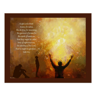 Jesaja 61:3 Schrift Christlich Inspirierend Poster