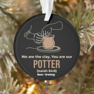 Jesaja 64:8 Töpfer und Ton Minimalistische Liniens Ornament