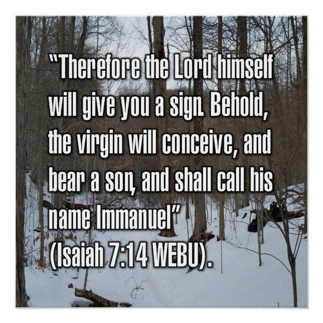 Jesaja 7:14 WEBU Poster (Vorderseite)